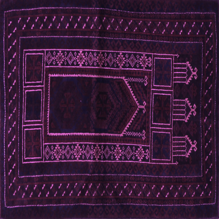Square Persian Purple Traditional Rug, tr1957pur