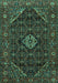 Machine Washable Persian Turquoise Traditional Area Rugs, wshtr1958turq