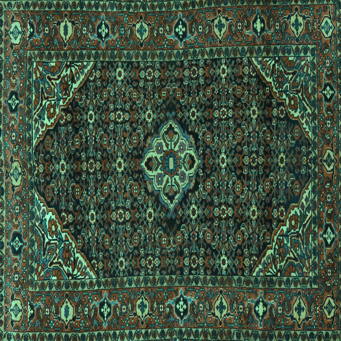 Square Persian Turquoise Traditional Rug, tr1958turq