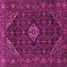 Square Machine Washable Persian Pink Traditional Rug, wshtr1958pnk