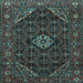 Square Persian Light Blue Traditional Rug, tr1958lblu