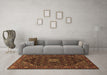 Machine Washable Persian Brown Traditional Rug in a Living Room,, wshtr1958brn