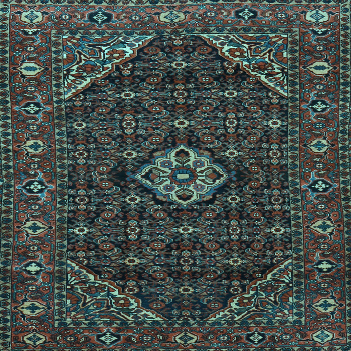 Square Machine Washable Persian Light Blue Traditional Rug, wshtr1958lblu