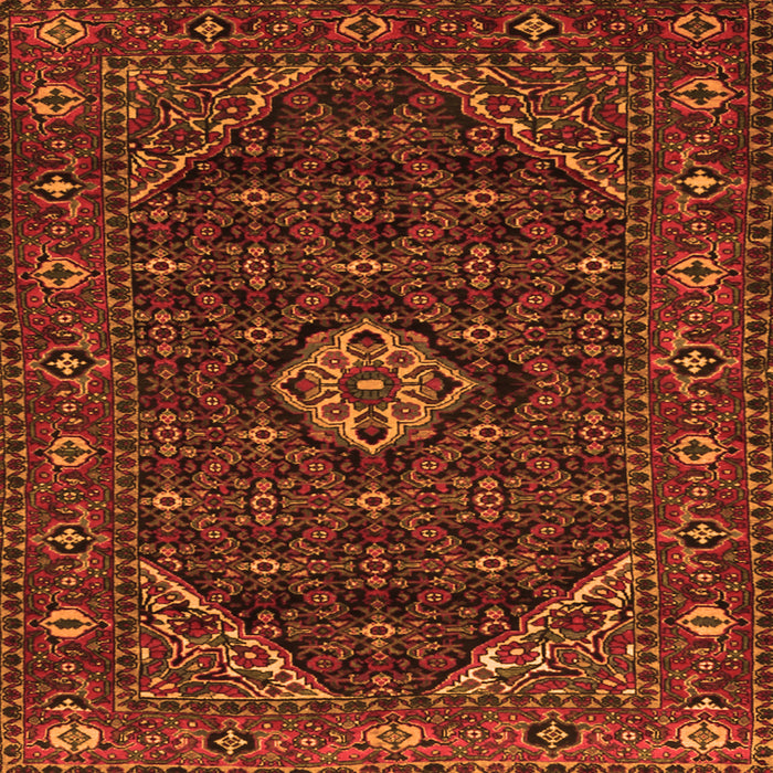 Round Machine Washable Persian Orange Traditional Area Rugs, wshtr1958org