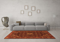 Machine Washable Persian Orange Traditional Rug, wshtr1958org