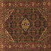 Square Machine Washable Persian Brown Traditional Rug, wshtr1958brn