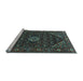 Sideview of Machine Washable Persian Light Blue Traditional Rug, wshtr1958lblu