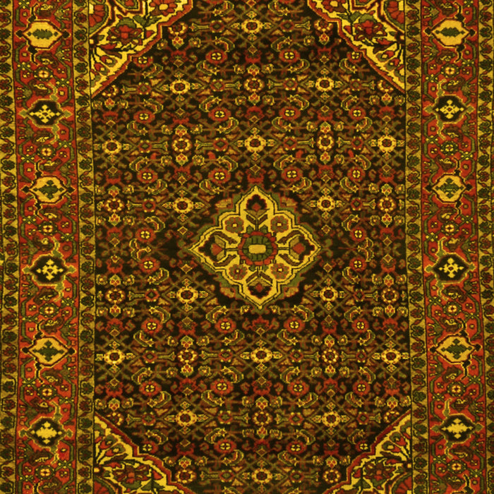 Machine Washable Persian Yellow Traditional Rug, wshtr1958yw