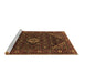 Sideview of Machine Washable Persian Brown Traditional Rug, wshtr1958brn