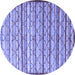 Round Persian Blue Traditional Rug, tr1959blu