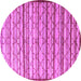 Round Persian Purple Traditional Rug, tr1959pur