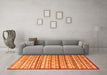 Machine Washable Persian Orange Traditional Area Rugs in a Living Room, wshtr1959org