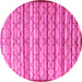 Round Persian Pink Traditional Rug, tr1959pnk