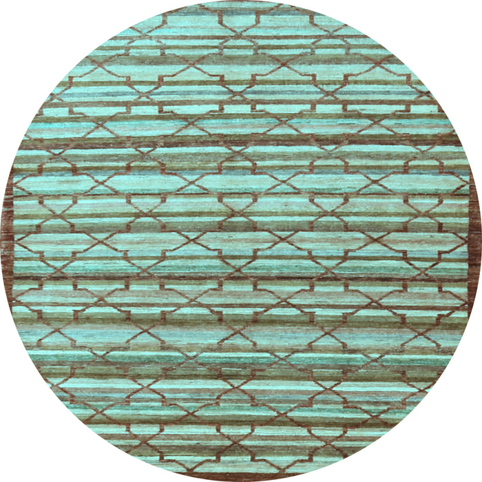 Round Machine Washable Persian Light Blue Traditional Rug, wshtr1959lblu