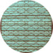 Round Machine Washable Persian Light Blue Traditional Rug, wshtr1959lblu