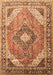 Machine Washable Persian Brown Traditional Rug, wshtr195brn