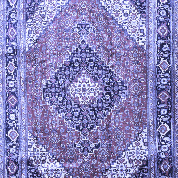 Machine Washable Persian Blue Traditional Rug, wshtr195blu