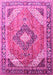 Machine Washable Persian Pink Traditional Rug, wshtr195pnk