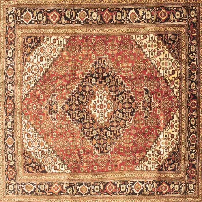 Square Persian Brown Traditional Rug, tr195brn