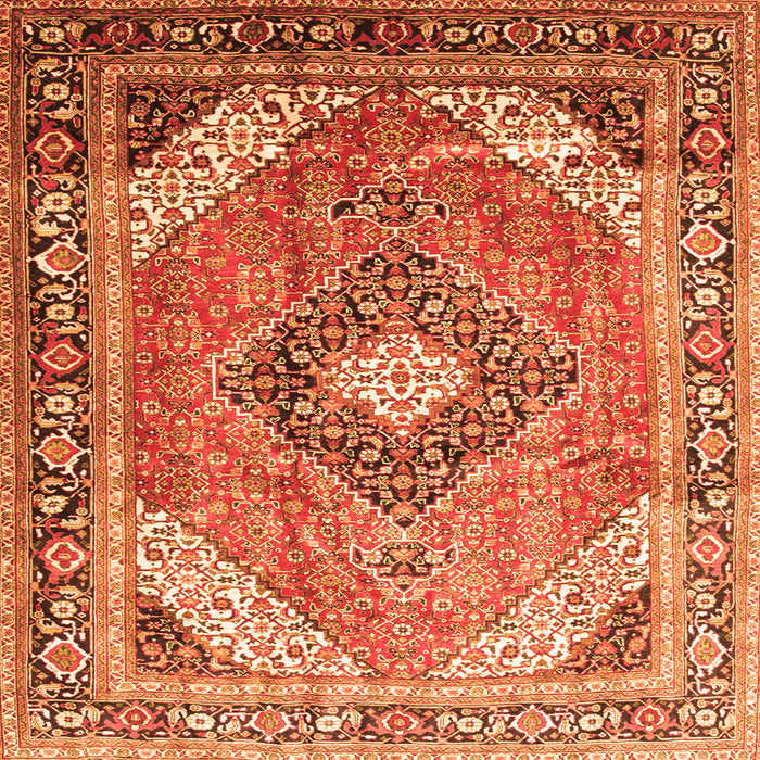 Serging Thickness of Persian Orange Traditional Rug, tr195org