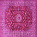 Square Medallion Pink Traditional Rug, tr1960pnk