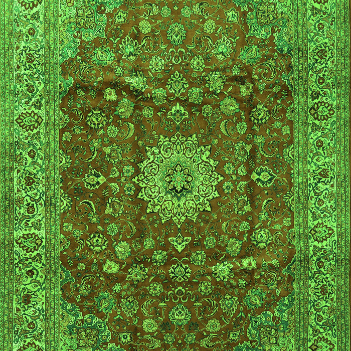 Medallion Green Traditional Rug, tr1960grn