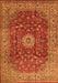 Serging Thickness of Machine Washable Medallion Orange Traditional Area Rugs, wshtr1960org