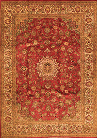 Medallion Orange Traditional Rug, tr1960org