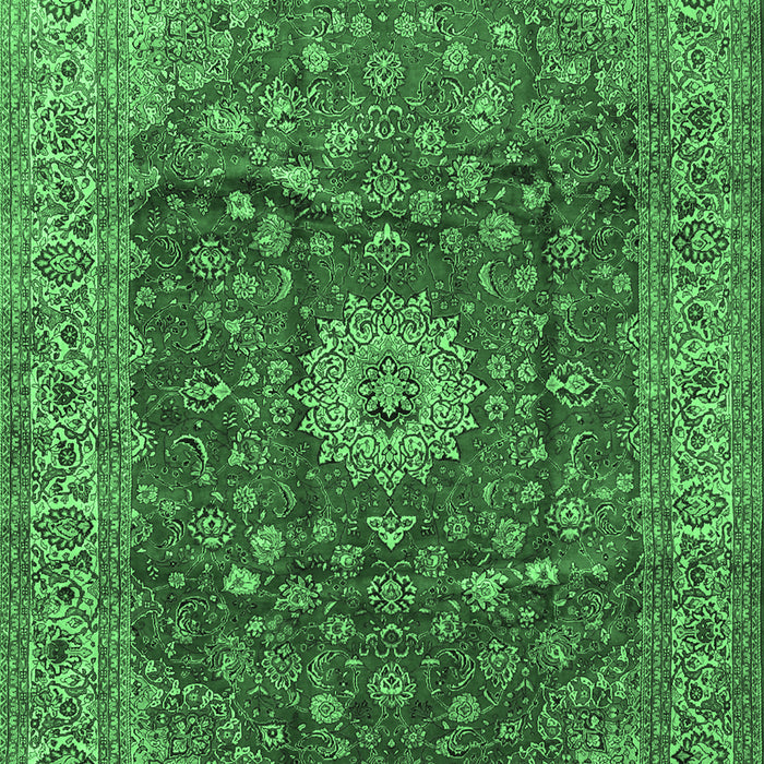 Medallion Emerald Green Traditional Rug, tr1960emgrn