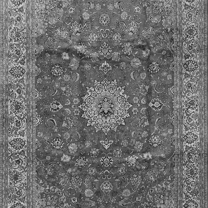 Serging Thickness of Machine Washable Medallion Gray Traditional Rug, wshtr1960gry