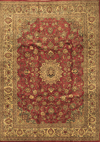 Medallion Brown Traditional Rug, tr1960brn