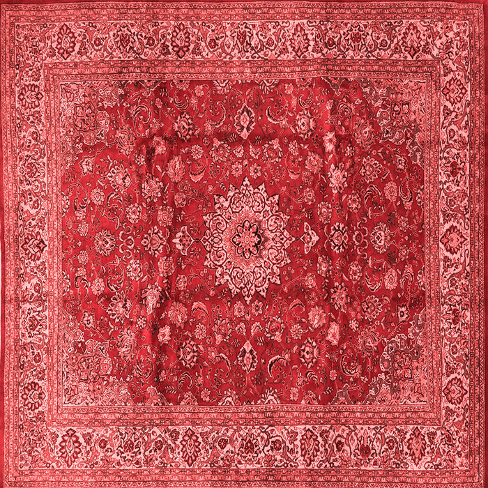 Machine Washable Medallion Red Traditional Rug, wshtr1960red