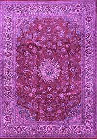 Medallion Purple Traditional Rug, tr1960pur