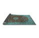 Sideview of Medallion Light Blue Traditional Rug, tr1960lblu