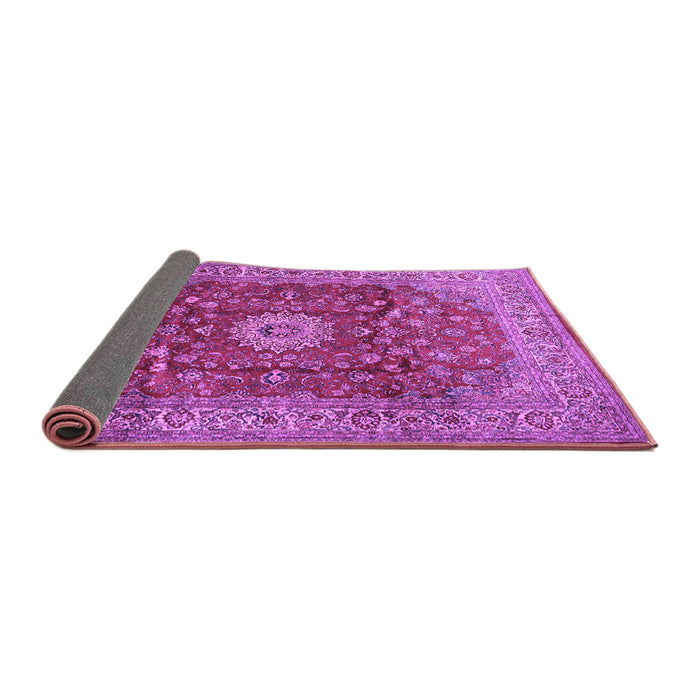 Sideview of Medallion Purple Traditional Rug, tr1960pur