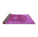 Sideview of Medallion Purple Traditional Rug, tr1960pur