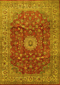 Medallion Yellow Traditional Rug, tr1960yw