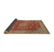 Sideview of Traditional Sand Brown Medallion Rug, tr1961