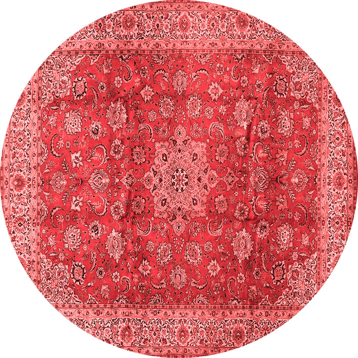 Machine Washable Medallion Red Traditional Rug, wshtr1961red