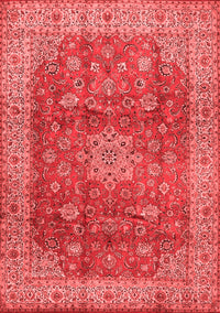 Medallion Red Traditional Rug, tr1961red