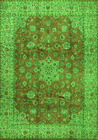 Medallion Green Traditional Rug, tr1961grn