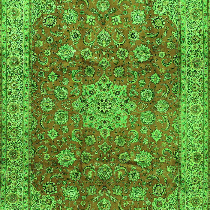 Medallion Green Traditional Rug, tr1961grn