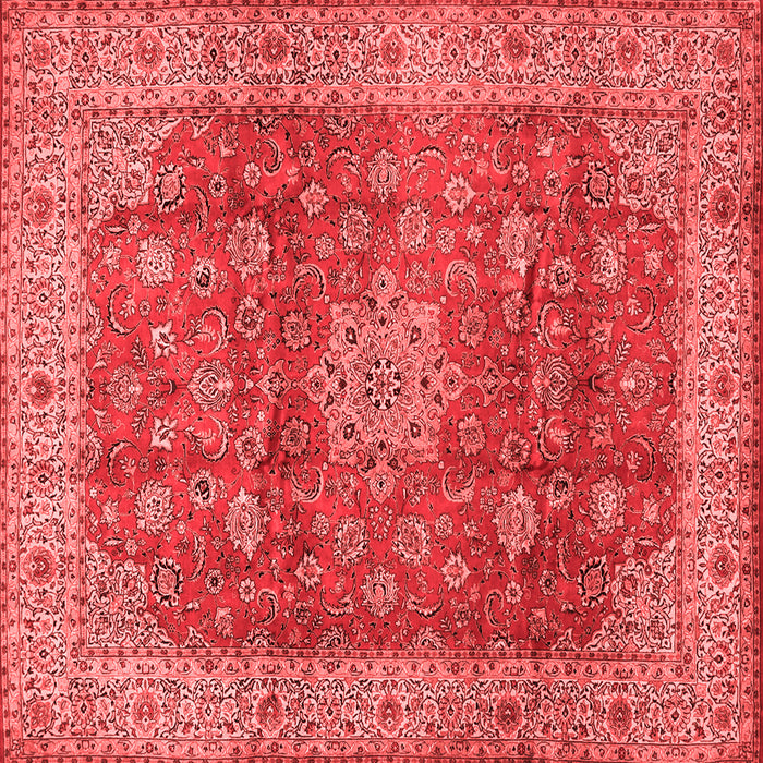 Machine Washable Medallion Red Traditional Rug, wshtr1961red