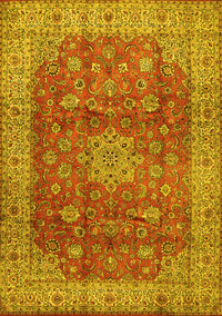 Medallion Yellow Traditional Rug, tr1961yw