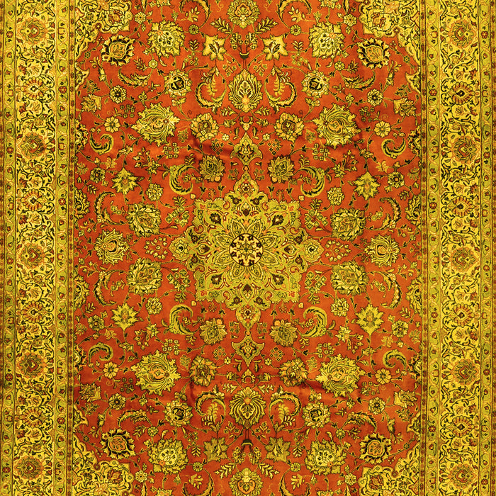 Medallion Yellow Traditional Rug, tr1961yw