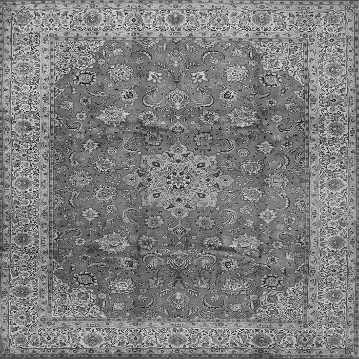 Serging Thickness of Medallion Gray Traditional Rug, tr1961gry