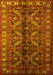 Machine Washable Persian Yellow Traditional Rug, wshtr1962yw