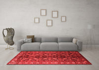 Machine Washable Persian Red Traditional Rug, wshtr1962red