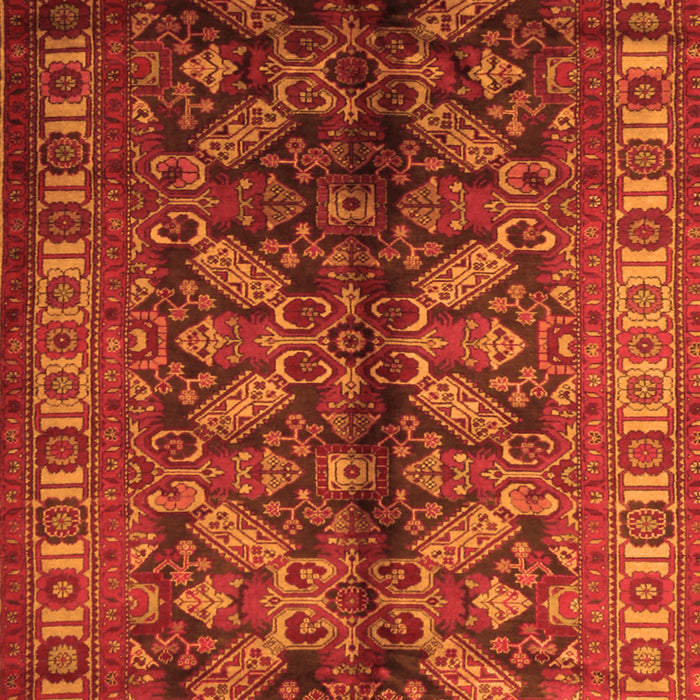 Serging Thickness of Machine Washable Persian Orange Traditional Area Rugs, wshtr1962org