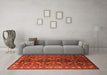 Machine Washable Persian Orange Traditional Area Rugs in a Living Room, wshtr1962org